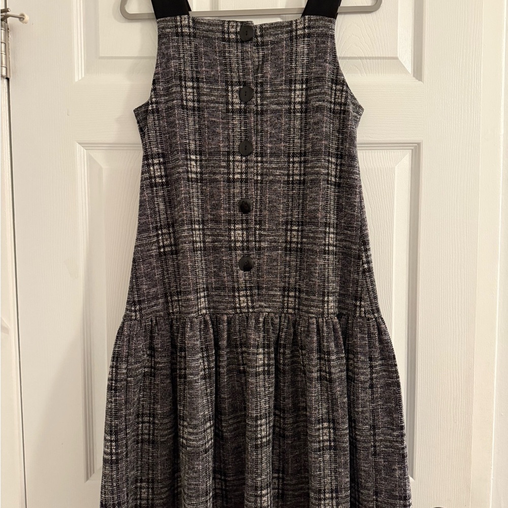 Vintage iPOSH! 90s‎ Plaid Academia Drop Waist Jumper Dress Youth XL